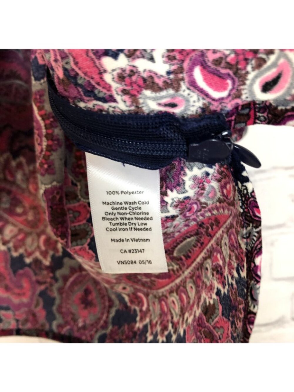Talbot's Purple Paisley Long Sleeve Top Plus Size 2X - Picture 7 of 7